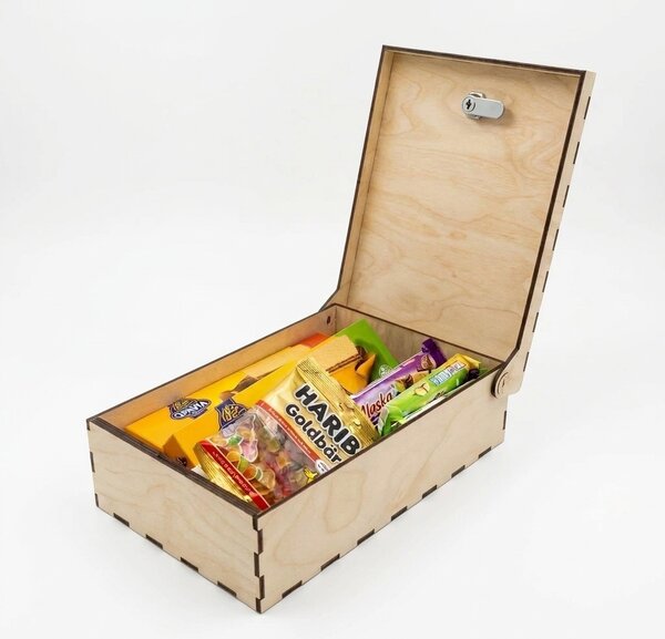 Usporadejto.cz Uzamykatelný box se zámkem na sladkosti a neřesti VASKY, 30 x 20 x 10 cm