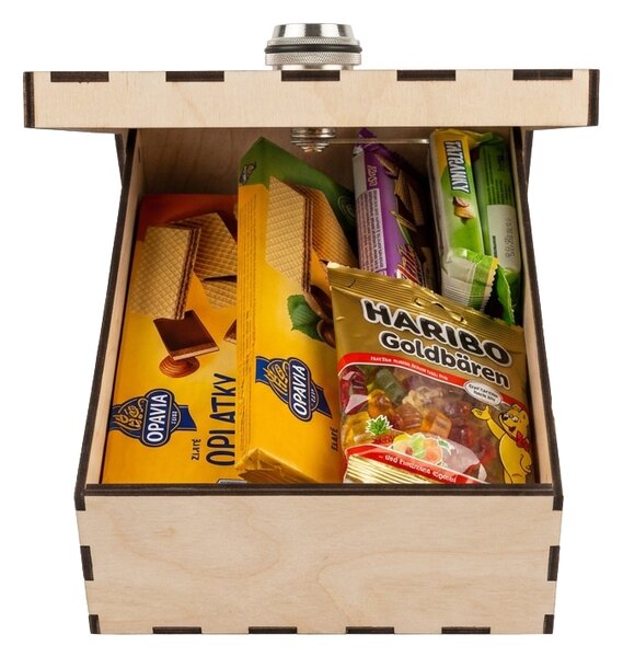 Usporadejto.cz Uzamykatelný box se zámkem na sladkosti a neřesti VASKY, 30 x 20 x 10 cm