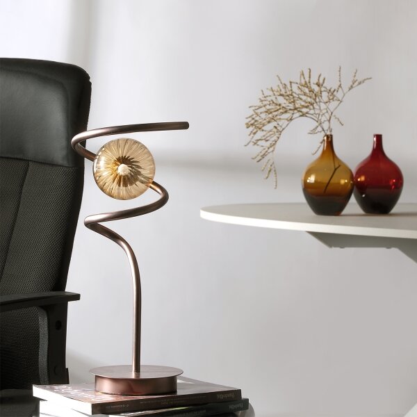 ONLI - Stolní lampa FRIDA 1xG9/10W/230V 42 cm měděná