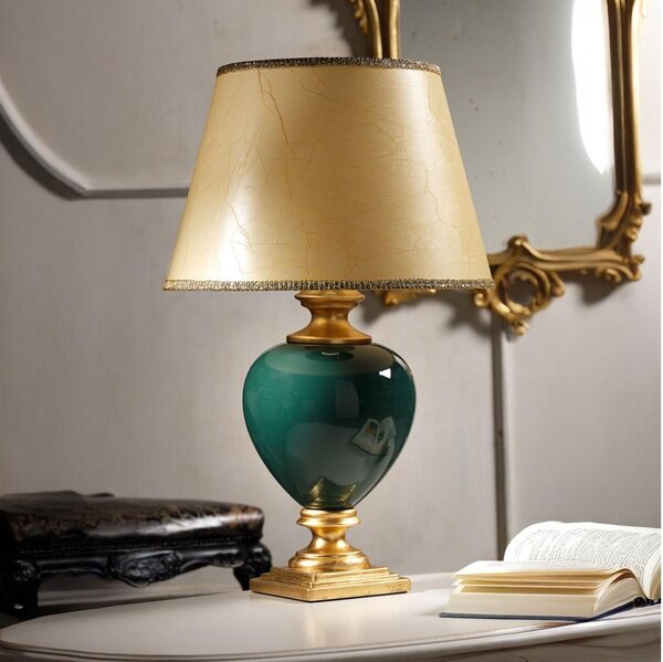 ONLI - Stolní lampa AMADEUS 1xE27/15W/230V 72 cm zelená/zlatá