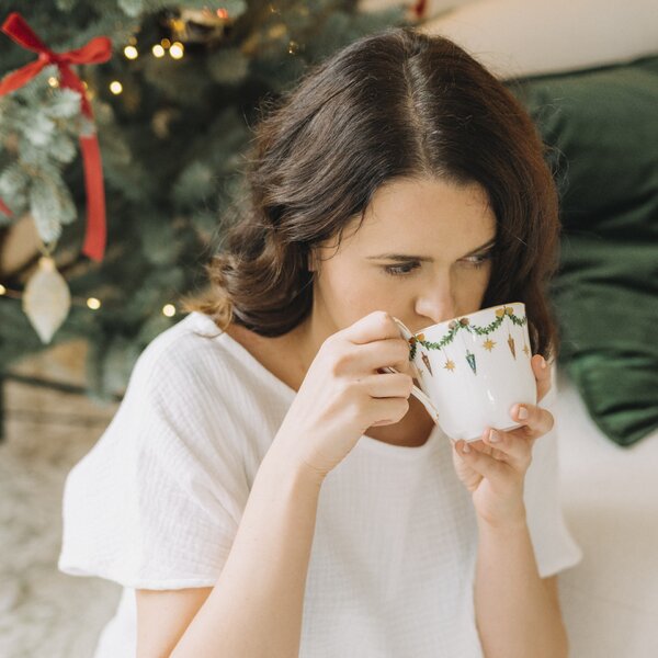 Vánoční porcelánový hrnek Star Fluted Christmas 330 ml