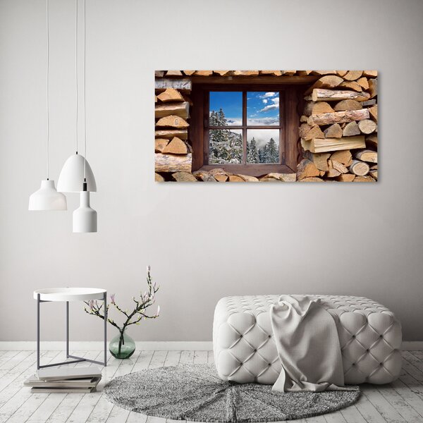 Foto-obraz canvas do obýváku Zima za oknem oc-111665307
