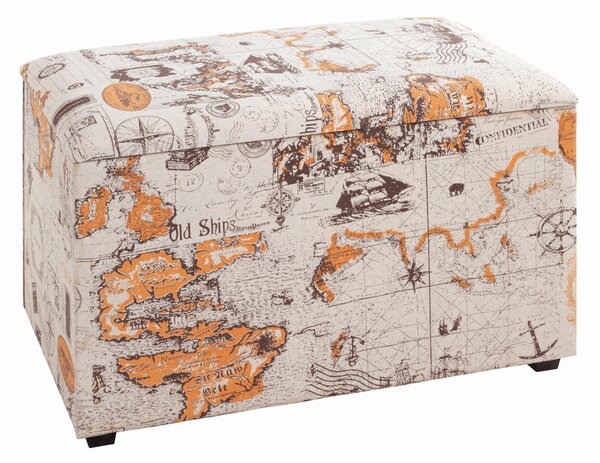 TRUHLOVÁ LAVICE, textil, kompozitní dřevo, 65/42/40 cm Carryhome - Taburety, Online Only