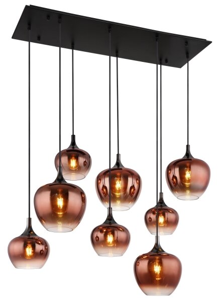 Globo 15548-8HG - Lustr na lanku MAXY 8xE27/40W/230V měděná