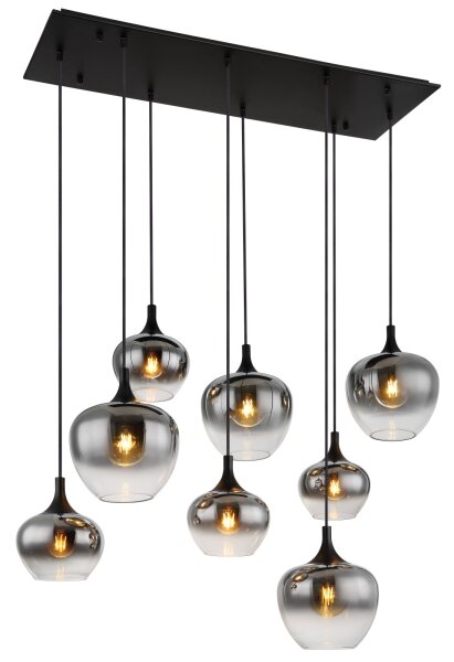 Globo 15548-8H - Lustr na lanku MAXY 8xE27/40W/230V černá