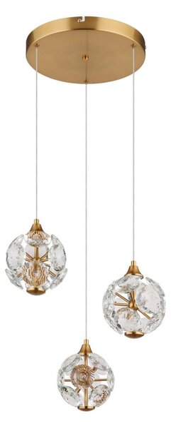 Globo 16047-3H - LED Lustr na lanku VIRINA LED/24W/230V 3000K zlatá