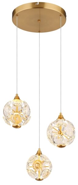 Globo 16047-3H - LED Lustr na lanku VIRINA LED/24W/230V 3000K zlatá