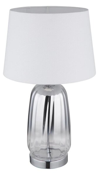 Globo 24142W - Stolní lampa CLASSY 1xE27/40W/230V bílá/stříbrná