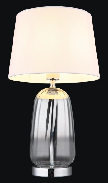 Globo 24142W - Stolní lampa CLASSY 1xE27/40W/230V bílá/stříbrná