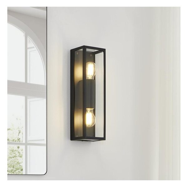 Eglo 33856 - Venkovní nástěnné svítidlo ALAMONTE 2xE27/60W/230V IP44 černá