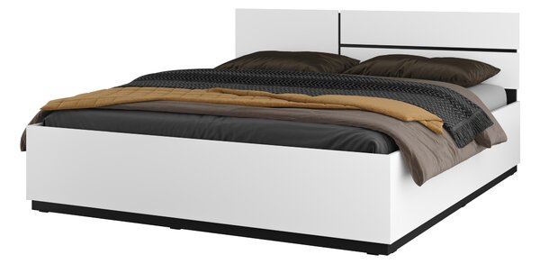 Manželská postel 180 cm Crossroad S32 (bílá + černá)