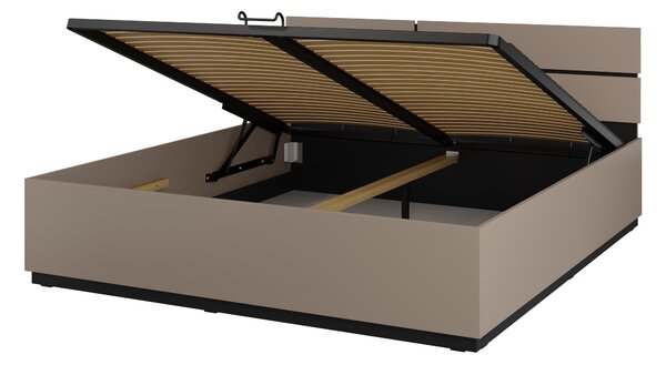 Manželská postel 180 cm Crossroad S52 (congo + černá) (s plynovým zvedákem)
