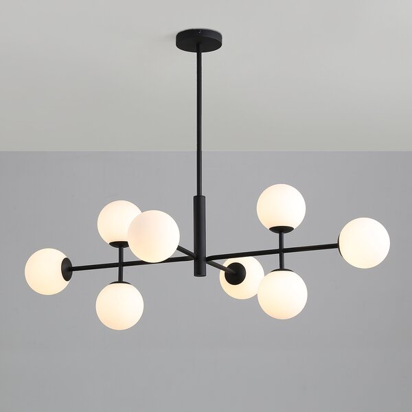 ACB Iluminacion Zavěsné svítidlo DORIS, š. 95 cm, 8xG9 7W Barva: Černá