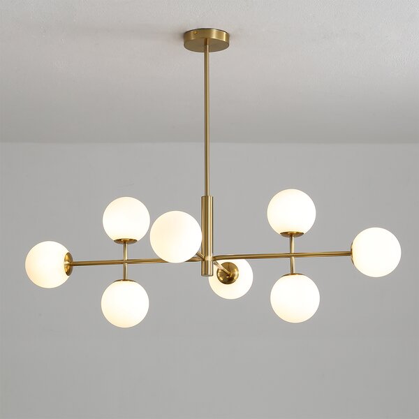 ACB Iluminacion Zavěsné svítidlo DORIS, š. 95 cm, 8xG9 7W Barva: Černá