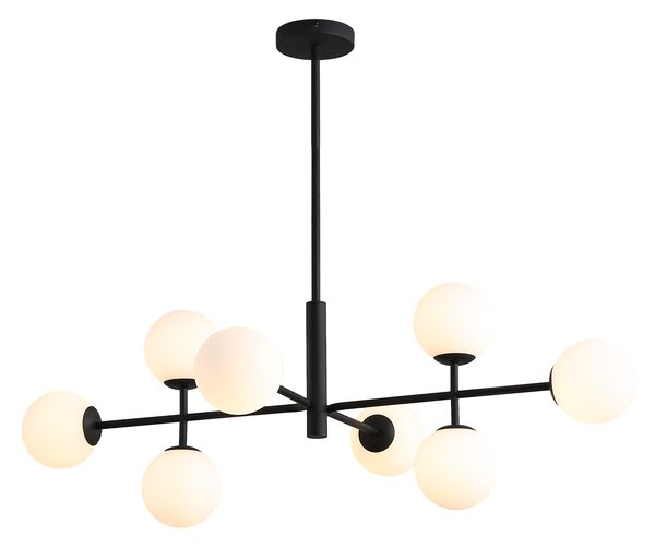 ACB Iluminacion Zavěsné svítidlo DORIS, š. 95 cm, 8xG9 7W Barva: Černá
