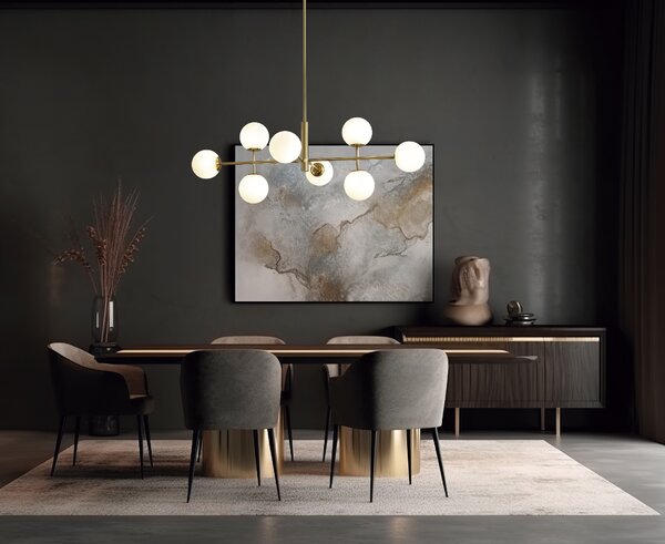 ACB Iluminacion Zavěsné svítidlo DORIS, š. 95 cm, 8xG9 7W Barva: Černá