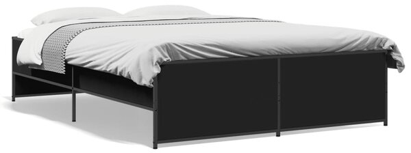 Rám postele černý 120 x 200 cm kompozitní dřevo a kov 3279892