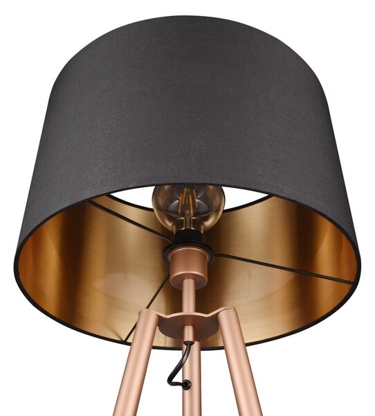 Hnědá stojací lampa s poličkou (výška 152 cm) Colette – Reality