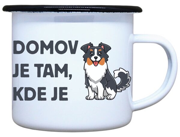 Plecháček s potiskem Domov pes Objem: 330 ml
