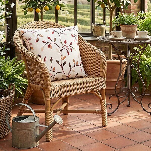 Povlak SOFAS multi leaves bílohnědá 45 x 45 cm