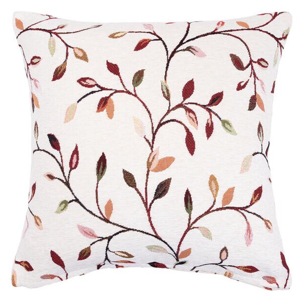 Povlak SOFAS multi leaves bílohnědá 45 x 45 cm