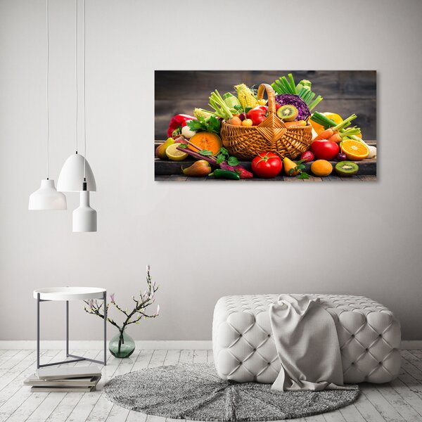 Moderní obraz canvas na rámu Koš zeleniny ovoce oc-113708770