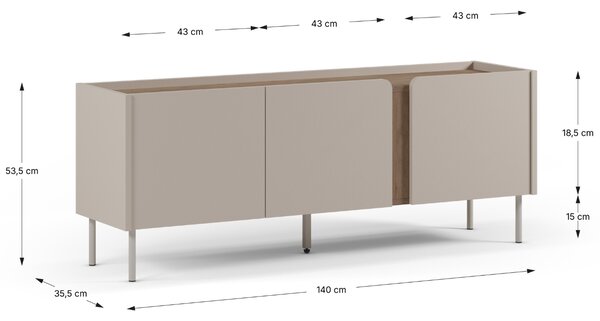 Marckeric TV stolek Lucile 140 x 35,5 cm