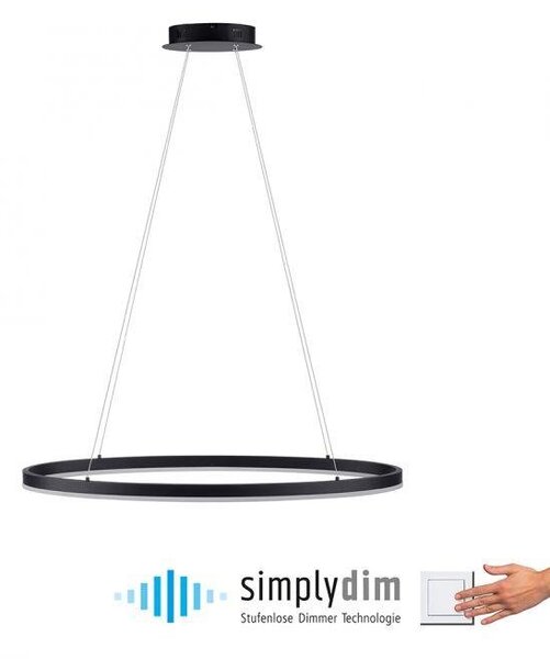 Paul Neuhaus Závěsné LED svítidlo TITUS, 43W, ø 80 cm, 3000K stmívatelné