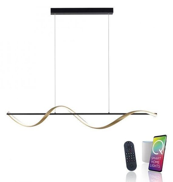 Paul Neuhaus Závěsné LED svítidlo Q-SWING, 28W, d. 121 cm, CCT 2700-5000K Barva: Antracit