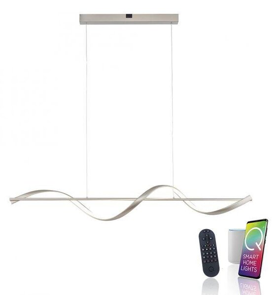 Paul Neuhaus Závěsné LED svítidlo Q-SWING, 28W, d. 121 cm, CCT 2700-5000K Barva: Antracit