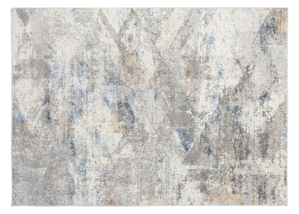 Makro Abra Moderní kusový koberec PORTLAND G500B bílý modrý Rozměr: 200x300 cm