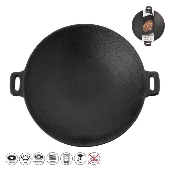 Wok litinová pánev ø 30 cm Litina – Orion