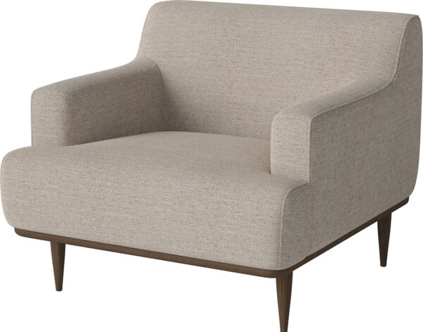 Dover, Čalounění Baize light grey, Podnož Bělený dub Bolia