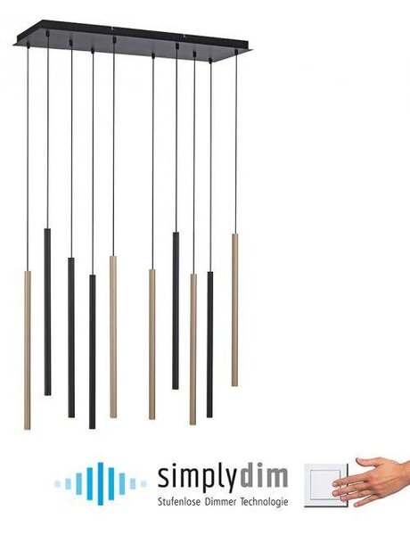 Paul Neuhaus Závěsné LED svítidlo FLUTE, 47W, d. 89 cm, 3000K stmívatelné