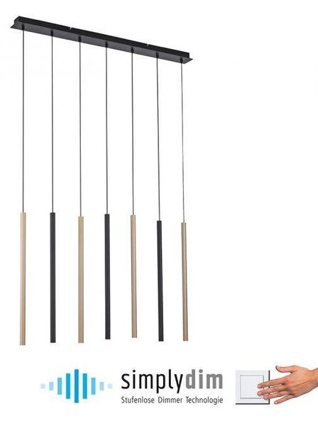 Paul Neuhaus Závěsné LED svítidlo FLUTE, 35W, d. 100 cm, 3000K stmívatelné