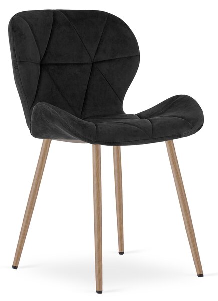 Jídelní židle MANGO VELVET, černá