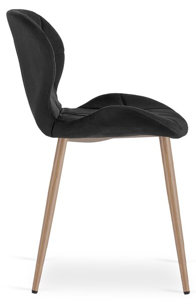 Jídelní židle MANGO VELVET, černá