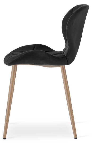 Jídelní židle MANGO VELVET, černá