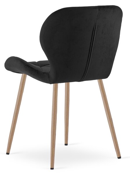 Jídelní židle MANGO VELVET, černá