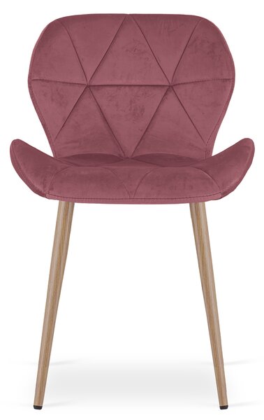 Jídelní židle MANGO VELVET, tmavě růžová