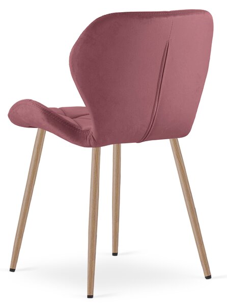 Jídelní židle MANGO VELVET, tmavě růžová
