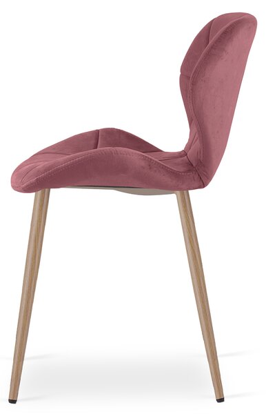 Jídelní židle MANGO VELVET, tmavě růžová