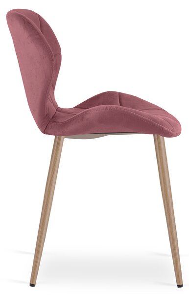 Jídelní židle MANGO VELVET, tmavě růžová
