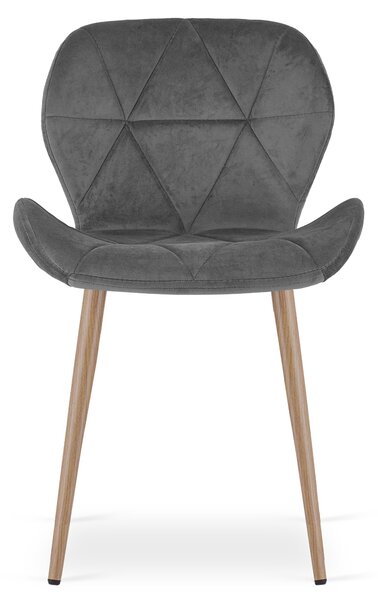Jídelní židle MANGO VELVET, tmavě šedá