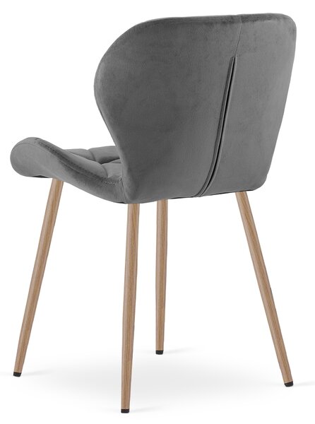 Jídelní židle MANGO VELVET, tmavě šedá