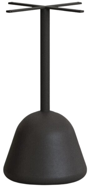Bílý terrazzo zahradní stůl Kave Home Saura II. 70 cm s černou podnoží