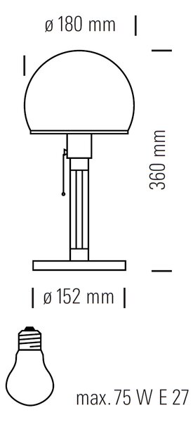 Tecnolumen designové stolní lampy WA 23 SW