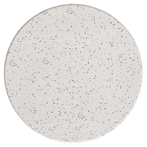 Bílý terrazzo zahradní barový stůl Kave Home Saura 70 cm s černou podnoží