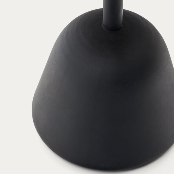 Bílý terrazzo zahradní stůl Kave Home Saura II. 70 cm s černou podnoží