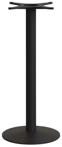 Bílý terrazzo zahradní barový stůl Kave Home Saura 70 cm s černou podnoží